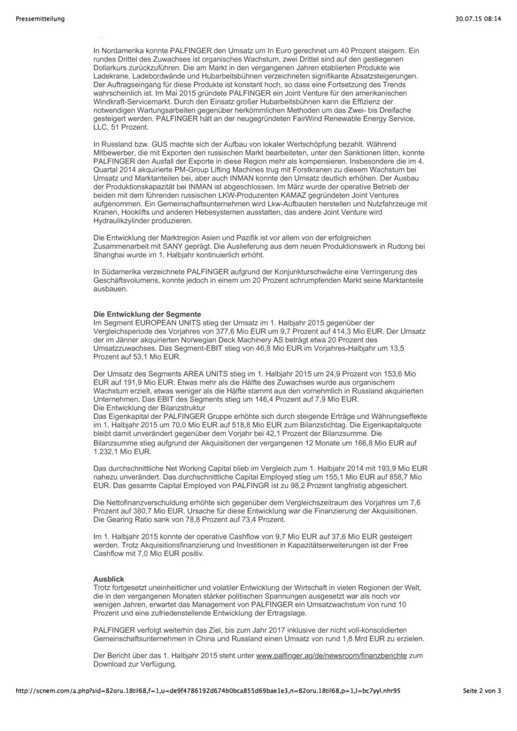 Palfinger verzeichnet deutliches Umsatz- und &uuml;berproportionales Ertragswachstum   , Seite 2/3, komplettes Dokument unter http://boerse-social.com/static/uploads/file_263_palfinger_verzeichnet_deutliches_umsatz-_und_uberproportionales_ertragswachstum.pdf