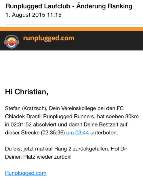 Betatester: Stefan Kratzsch überholt Christian Drastil im 30er-Ranking (01.08.2015) 
