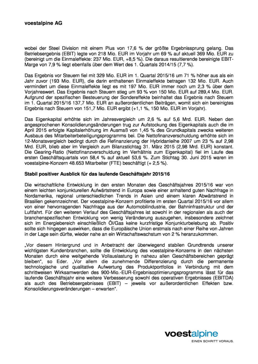 voestalpine mit Ergebnissprung im Q1, Seite 2/3, komplettes Dokument unter http://boerse-social.com/static/uploads/file_270_voestalpine_mit_ergebnissprung_im_q1.pdf