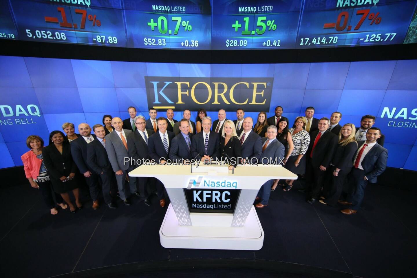 Kforce, Inc. rings the @Nasdaq Closing Bell! $KFRC  Source: http://facebook.com/NASDAQ