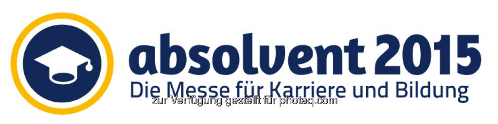 Logo Karrieremesse absolvent 2015 : Auf der Karrieremesse absolvent 2015, die am 29. Oktober im Design Center Linz stattfindet, treffen Unternehmen auf junge Talente : Der Veranstalter absolventen.at kann bereits auf die Unterstützung zahlreicher Partner zählen : © absolventen.at, © Aussendung (07.08.2015) 