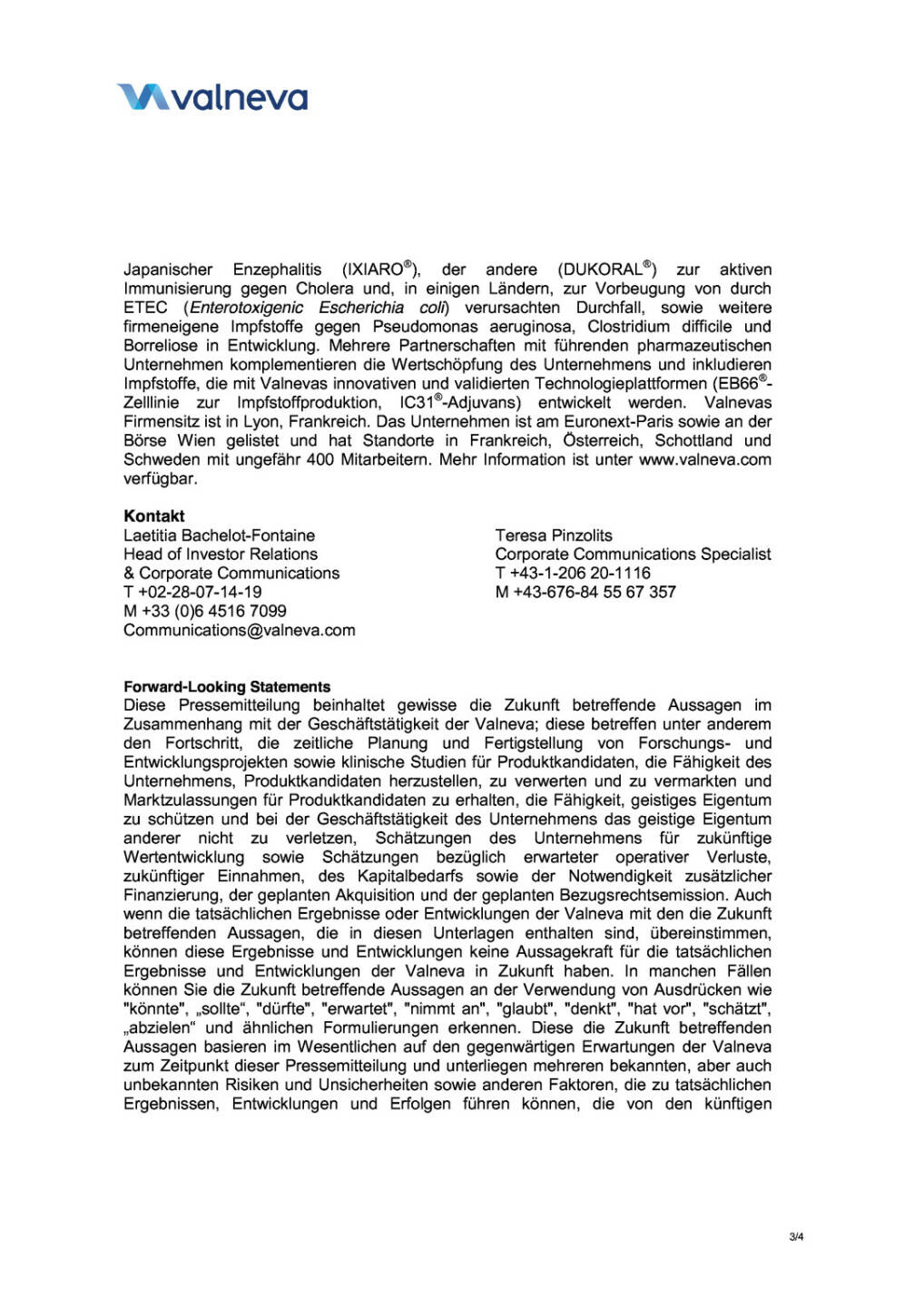 Valneva gibt neue Vereinbarungen bekannt, Seite 3/4, komplettes Dokument unter http://boerse-social.com/static/uploads/file_321_valneva_gibt_neue_vereinbarungen_bekannt.pdf