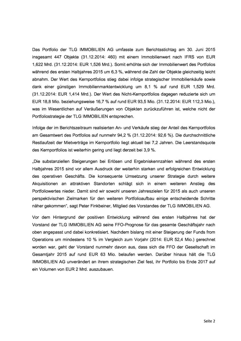 TLG Immobilien 1. Halbjahr 2015, Seite 2/3, komplettes Dokument unter http://boerse-social.com/static/uploads/file_324_tlg_immobilien_1_halbjahr_2015.pdf