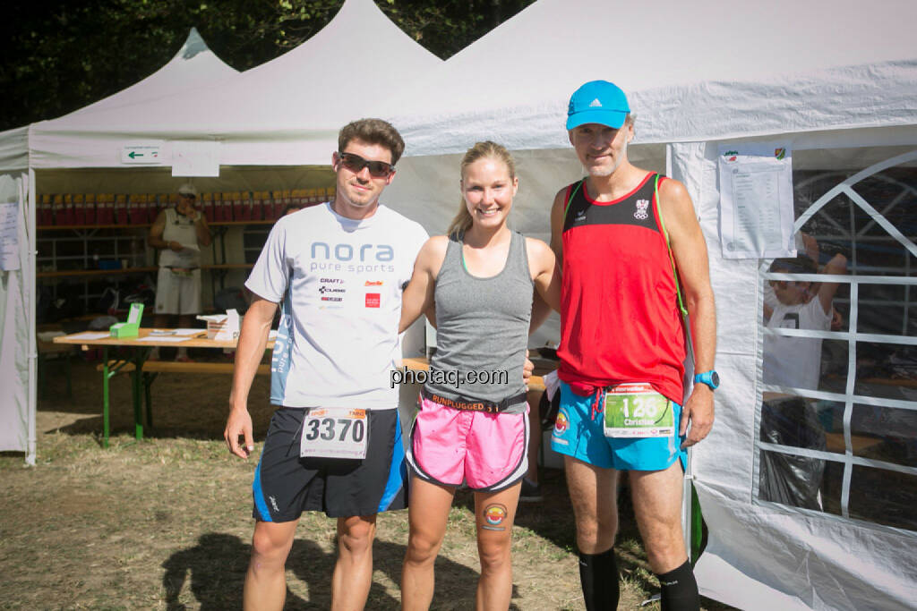 Dominik Wychera (Nora Pure Sports), Sandra Koblmüller, Christian Drastil, © photaq/Martina Draper/Josef Chladek (30.08.2015) 