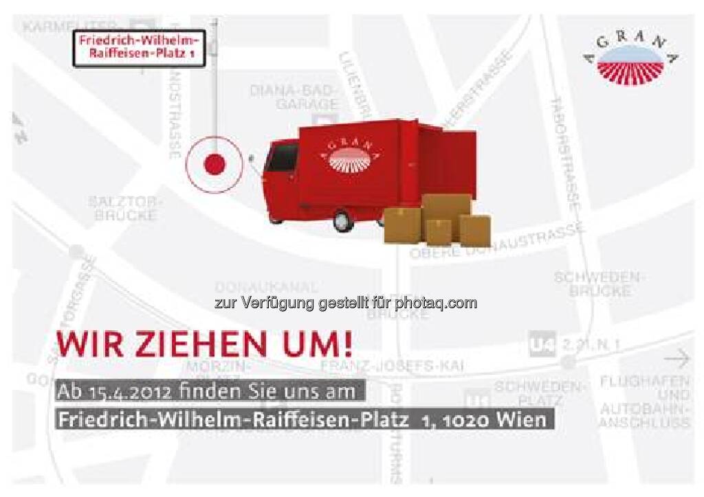 Agrana zieht um: Die neue Adresse lautet Friedrich-Wilhelm-Raiffeisen-Platz 1, 1020 Wien (18.03.2013) 