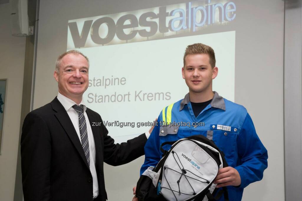 voestalpine: Am 1. September startete mit dem 15-jährigen angehenden Metall- und Maschinenbautechniker Dominik Berger der 1.000ste Lehrling seine ‪#‎Ausbildung‬ in der voestalpine in ‪#‎Krems‬. http://bit.ly/1ihAl3k, © Aussendung (02.09.2015) 