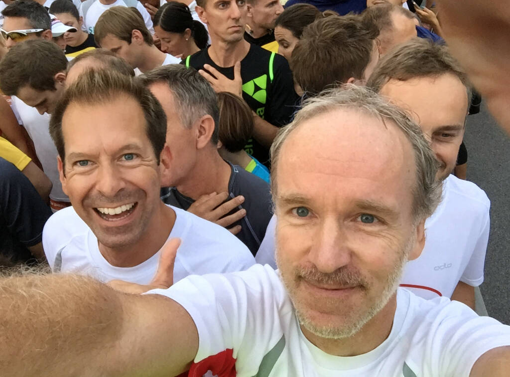 Thomas Baucek, Christian Drastil beim Wien Energie Business Run 2015 (03.09.2015) 