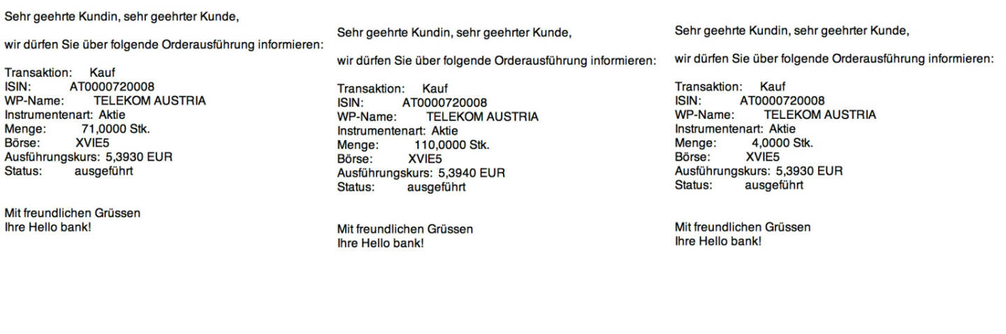 Tag 44: Kauf 185 Telekom Austria zu 5,393