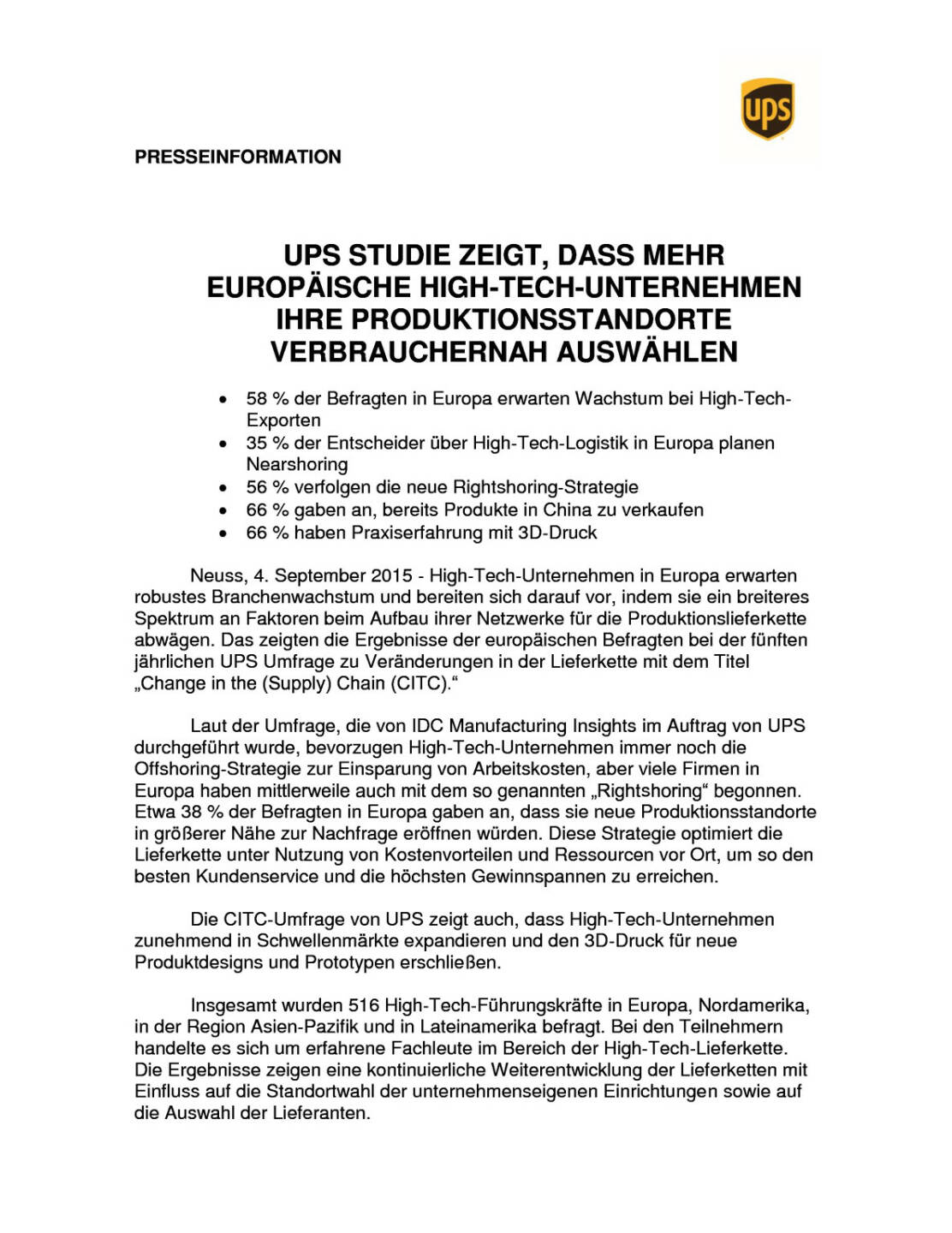UPS Studie High Tech-Unternehmen, Seite 1/3, komplettes Dokument unter http://boerse-social.com/static/uploads/file_352_ups_studie_high_tech-unternehmen.pdf
