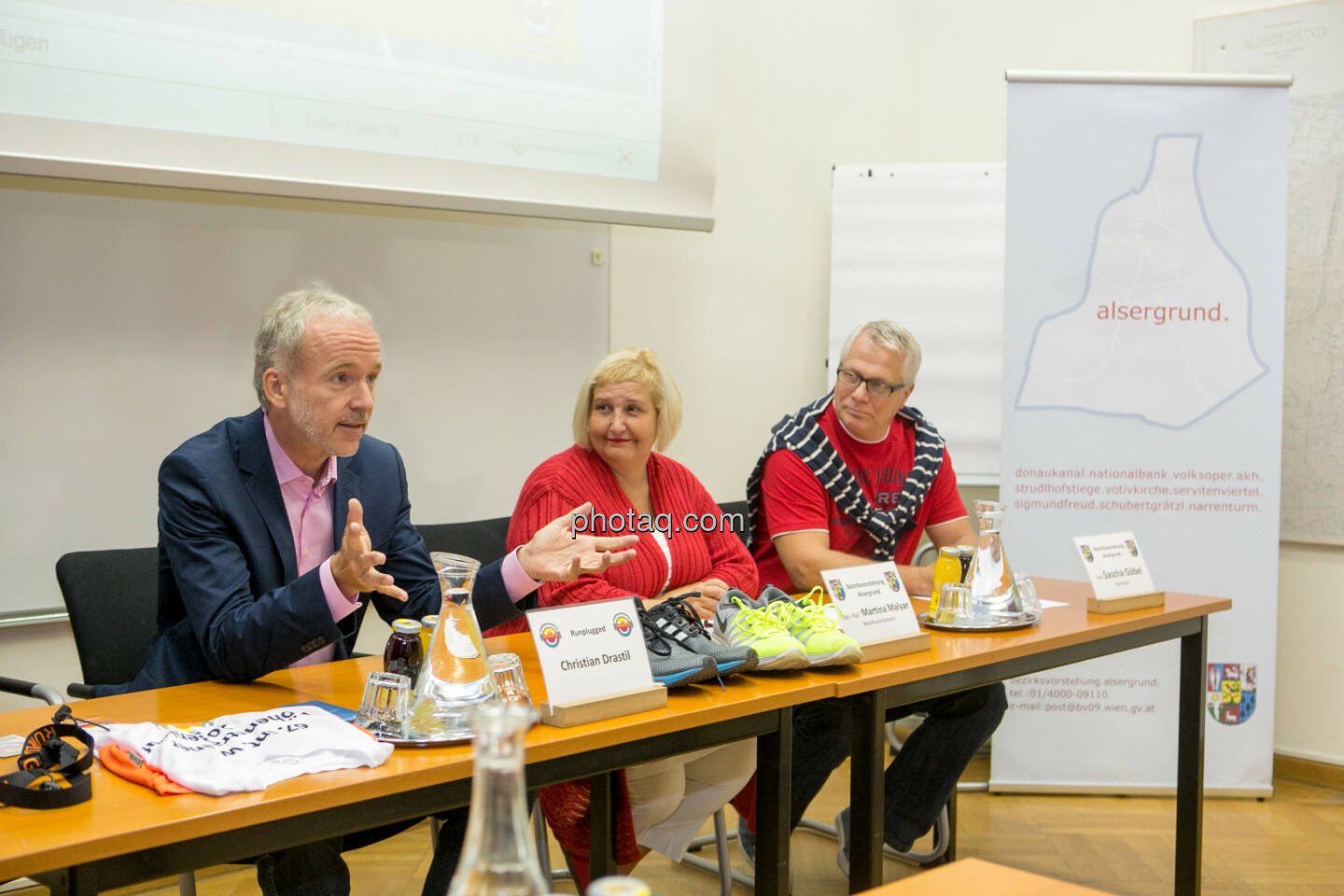 Christian Drastil, Martina Malyar (Bezirksvorsteherin Alsergrund), Sascha Göbel (Bezirksvorstehung Alsergrund)