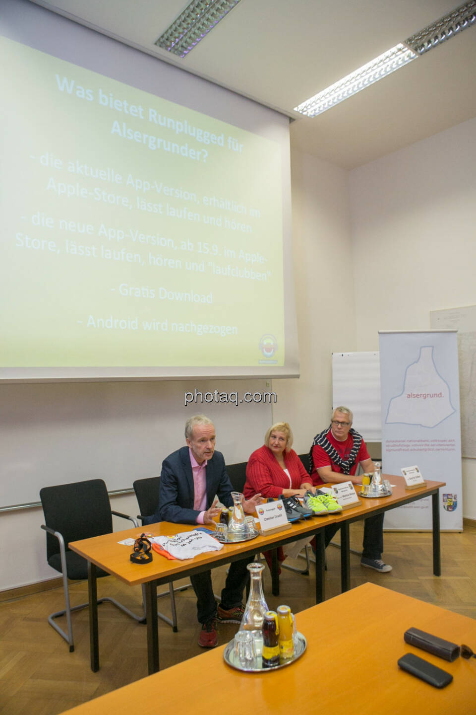 Christian Drastil, Martina Malyar (Bezirksvorsteherin Alsergrund), Sascha Göbel (Bezirksvorstehung Alsergrund)