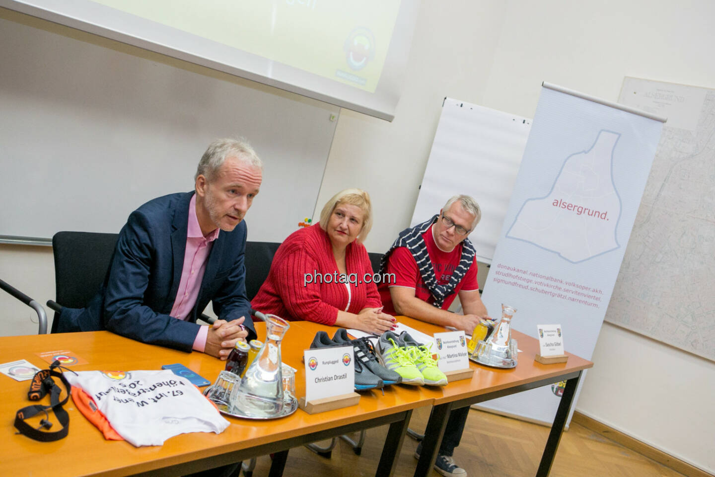 Christian Drastil, Martina Malyar (Bezirksvorsteherin Alsergrund), Sascha Göbel (Bezirksvorstehung Alsergrund)