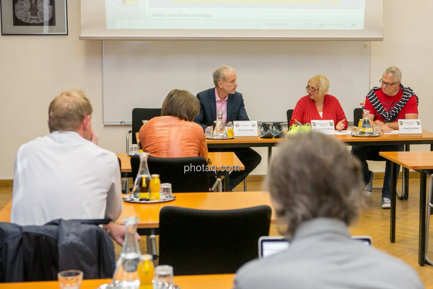 Christian Drastil, Martina Malyar (Bezirksvorsteherin Alsergrund), Sascha Göbel (Bezirksvorstehung Alsergrund)