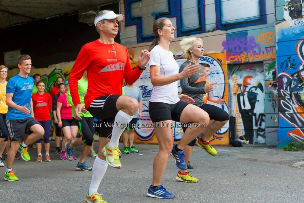 Vorbereitungstraining zum erste bank vienna night run mit Elisabeth Niedereder, © mit freundlicher Genehmigung von Hannes Mentiz (13.09.2015) 