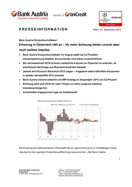 Bank Austria Konjunkturindikator, Seite 1/5, komplettes Dokument unter http://boerse-social.com/static/uploads/file_363_bank_austria_konjunkturindikator.pdf (15.09.2015) 