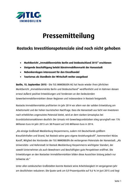 TLG Marktbericht Immobilienmärkte Berlin und Ostdeutschland, Seite 1/3, komplettes Dokument unter http://boerse-social.com/static/uploads/file_364_tlg_marktbericht_immobilienmarkte_berlin_und_ostdeutschland.pdf (15.09.2015) 