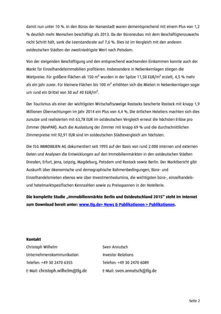 TLG Marktbericht Immobilienmärkte Berlin und Ostdeutschland, Seite 2/3, komplettes Dokument unter http://boerse-social.com/static/uploads/file_364_tlg_marktbericht_immobilienmarkte_berlin_und_ostdeutschland.pdf (15.09.2015) 