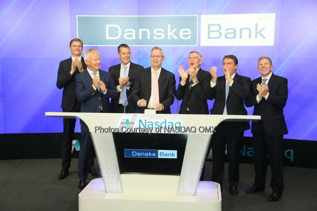 Danske Bank rings the Nasdaq Opening Bell!  Source: http://facebook.com/NASDAQ (15.09.2015) 