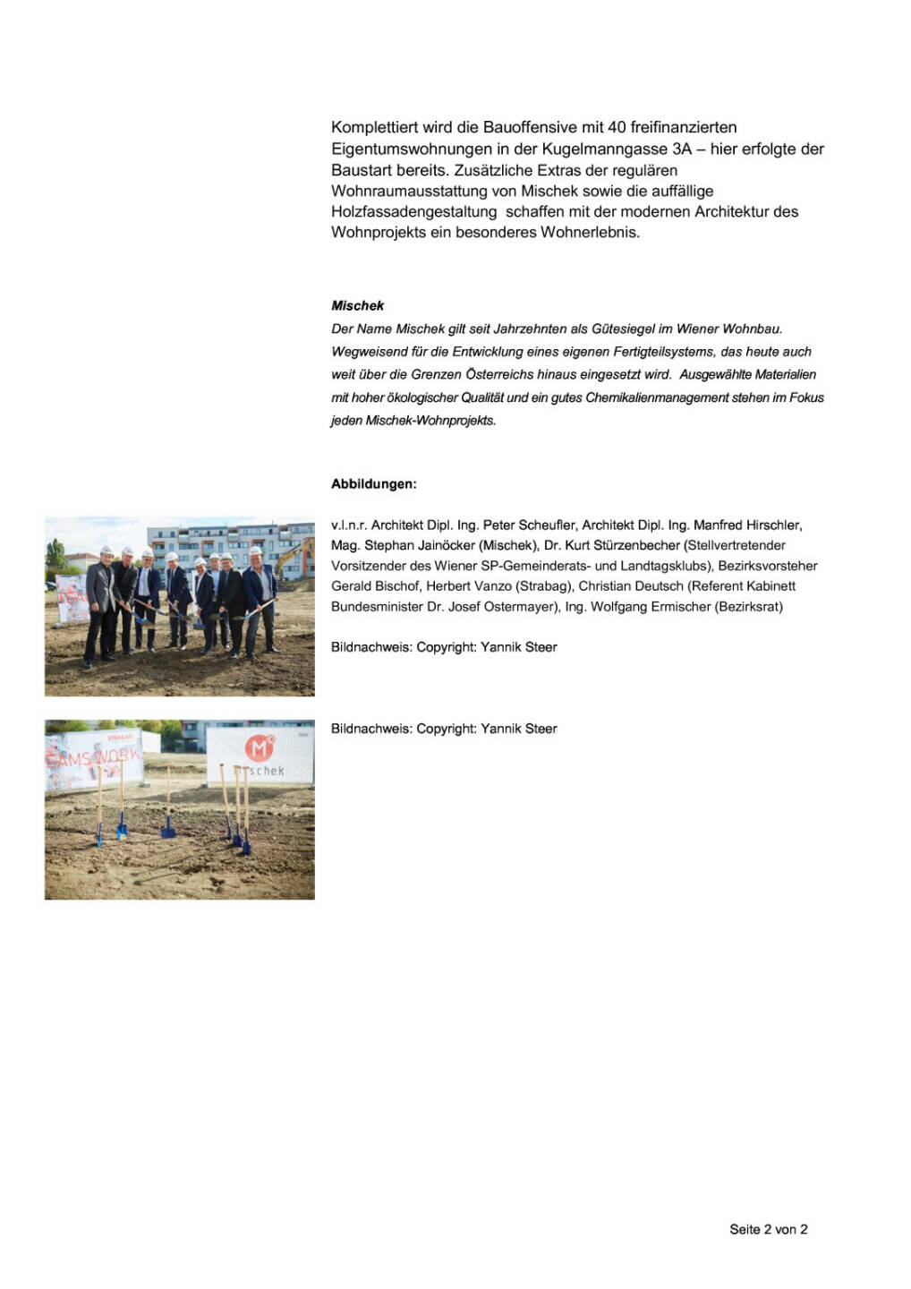 Mischek: Spatenstich &bdquo;In der Wiesen Süd&ldquo; in Wien, Seite 2/2, komplettes Dokument unter http://boerse-social.com/static/uploads/file_376_mischek_spatenstich_in_der_wiesen_süd_in_wien.pdf