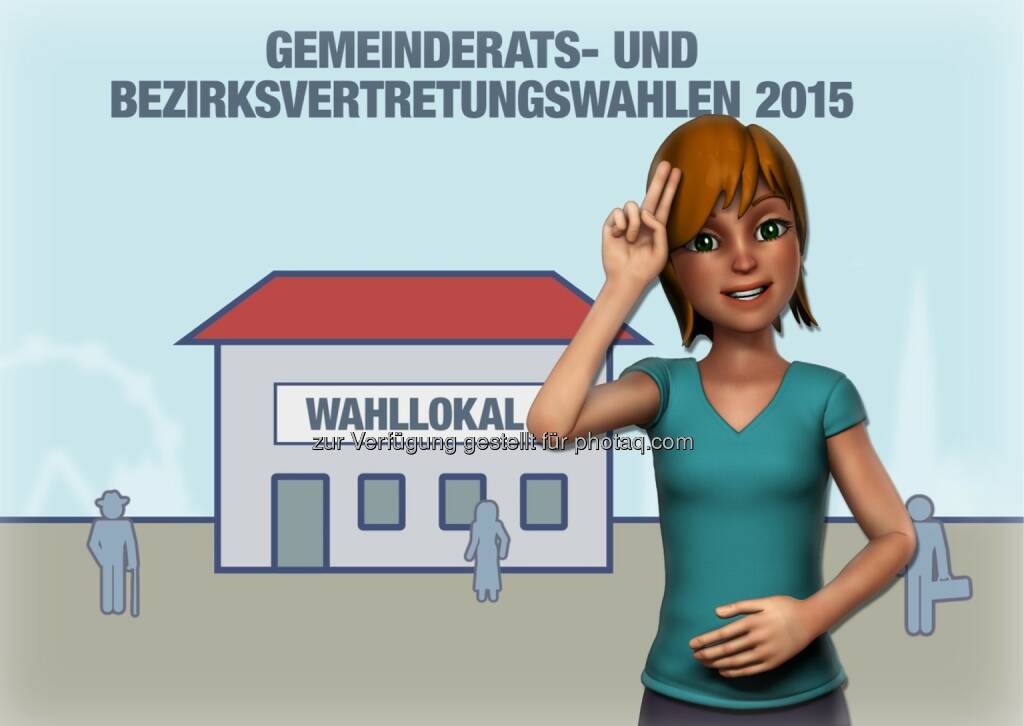 SiMax-Avatar erklärt die briefliche Stimmabgabe für die Gemeinderatswahl 2015 in Gebärdensprache : Erstmals wird im TV nicht von einer realen Person, sondern mit Hilfe eines virtuellen Avatars gebärdet : Signtime-Avatar für Gebärdensprache feiert auf Okto TV-Premiere : © Sightime, © Aussender (24.09.2015) 