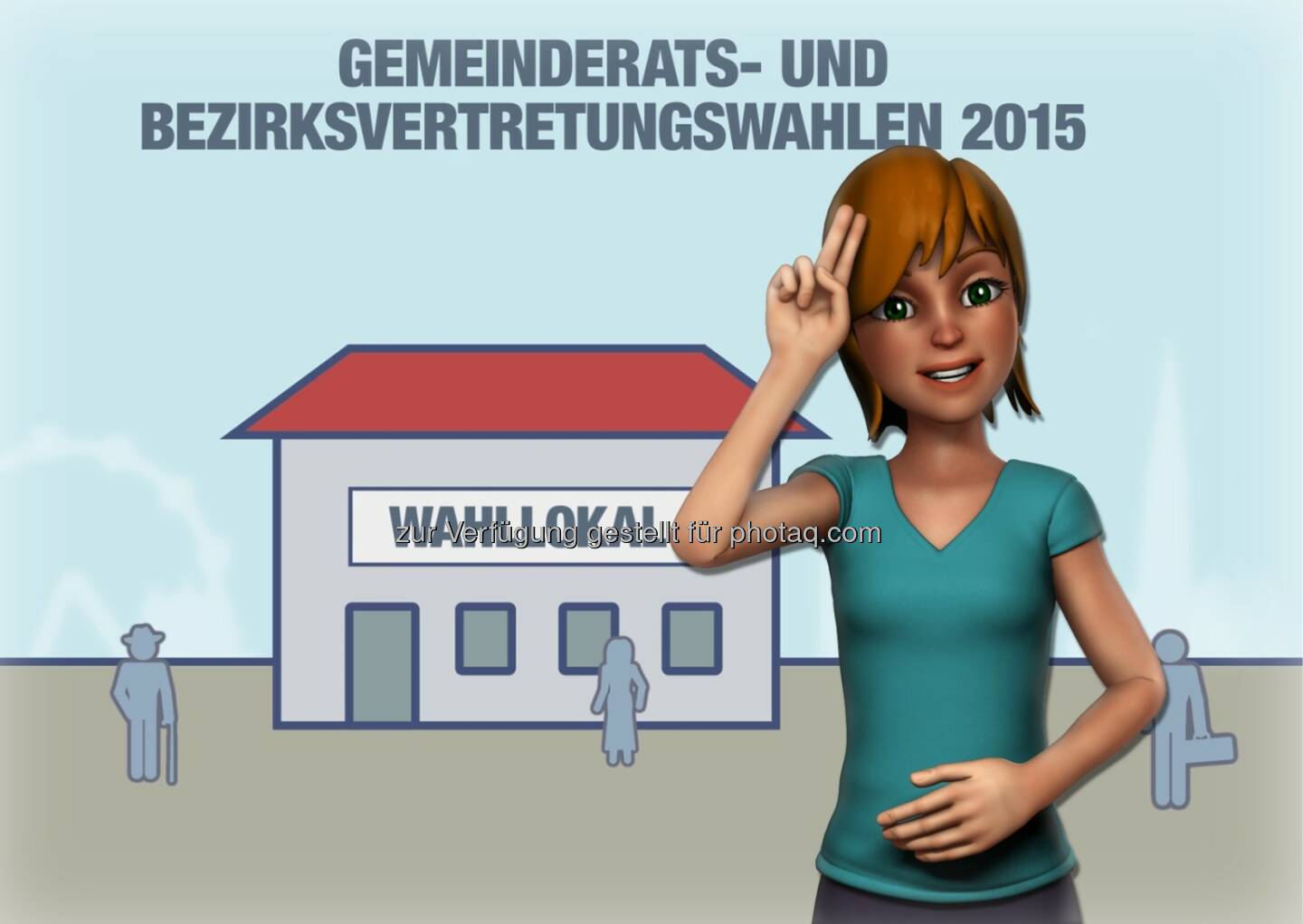 SiMax-Avatar erklärt die briefliche Stimmabgabe für die Gemeinderatswahl 2015 in Gebärdensprache : Erstmals wird im TV nicht von einer realen Person, sondern mit Hilfe eines virtuellen Avatars gebärdet : Signtime-Avatar für Gebärdensprache feiert auf Okto TV-Premiere : © Sightime