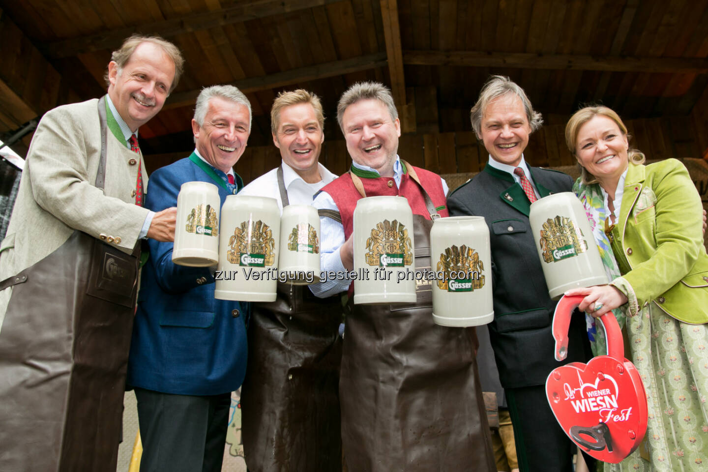 Liebl, Mödlhammer, Knauß, Ludwig, Feldhofer, Wiesner : Gösser am Wiener Wiesn-Fest: Gemeinsam wird Österreichs größtes Brauchtums- und Volksmusikfest bereits zum fünften Mal gefeiert : © Harald Klemm