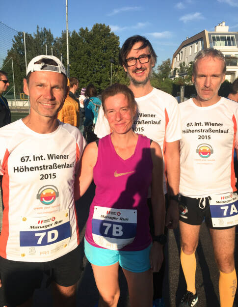 Team Runplugged: Andreas Schweighofer, Martina Draper, Josef Chladek, Christian Drastil (29.09.2015) 