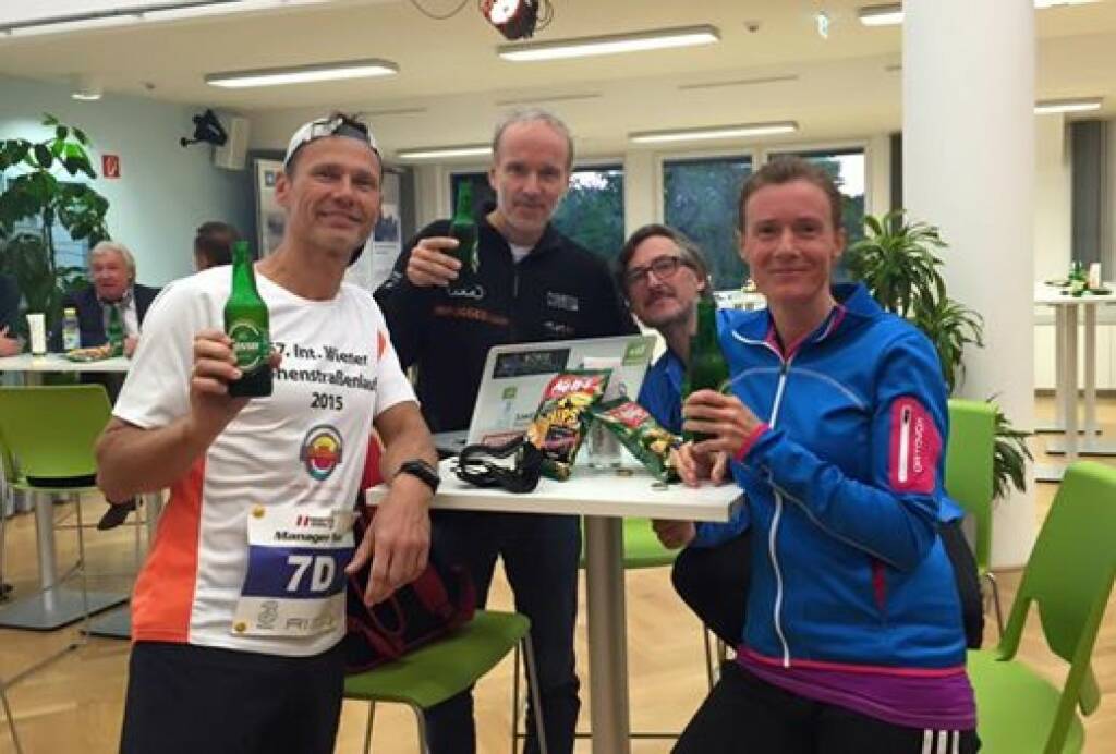 Team Runplugged: Andreas Schweighofer, Christian Drastil, Josef Chladek, Martina Draper (29.09.2015) 