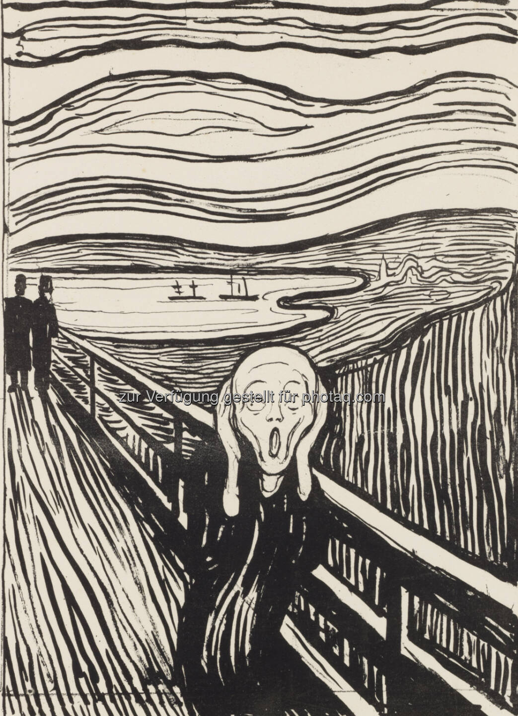 Edvard Munch: Der Schrei, 1895 Lithografie, Privatsammlung Courtesy Galleri K, Oslo: Die Lange Nacht der Museen in der Albertina im Zeichen von Edvard Munch : © Reto Rodolfo Pedrini, Zürich