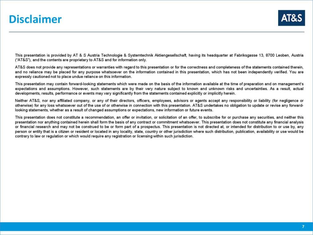 AT&S Dicsclaimer (01.10.2015) 