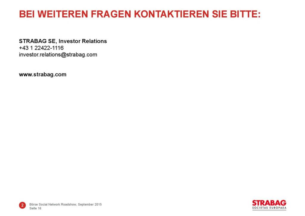 Strabag Investor Relations (01.10.2015) 