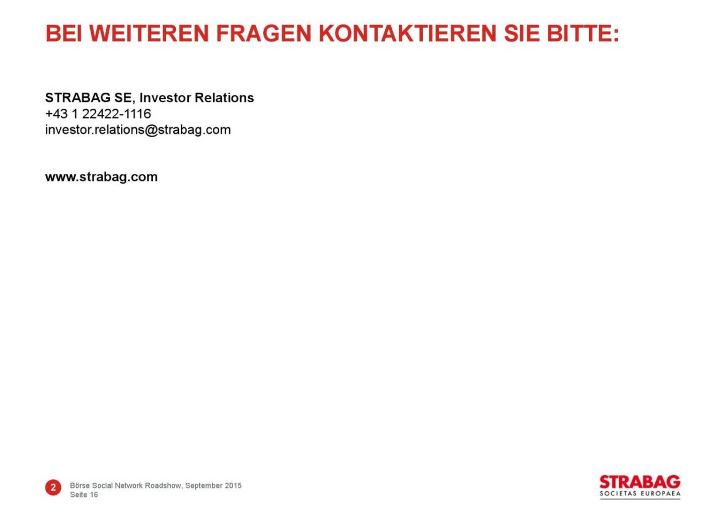 Strabag Investor Relations