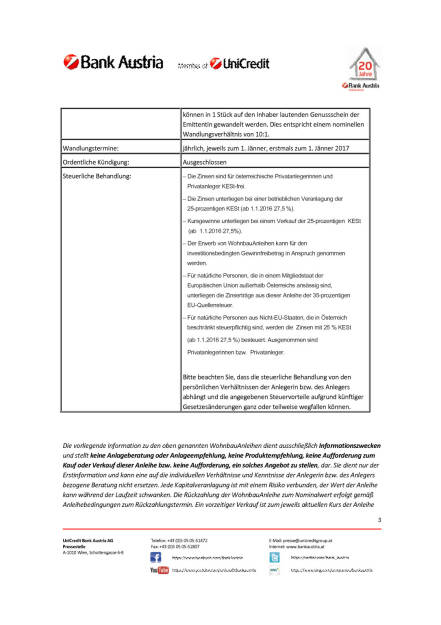 Neue Gewinnfreibetrag-WohnbauAnleihe der Bank Austria Wohnbaubank, Seite 3/4, komplettes Dokument unter http://boerse-social.com/static/uploads/file_405_neue_gewinnfreibetrag-wohnbauanleihe_der_bank_austria_wohnbaubank.pdf (06.10.2015) 