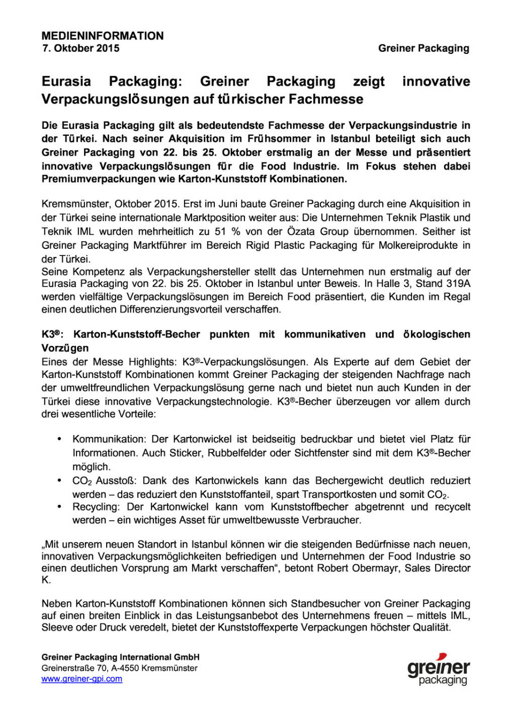 Greiner Packaging auf t&uuml;rkischer Fachmesse, Seite 1/2, komplettes Dokument unter http://boerse-social.com/static/uploads/file_407_greiner_packaging_auf_turkischer_fachmesse.pdf