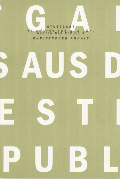 Christopher Anhalt - Stuttgart - 28 Photos aus dem Südwesten der Republik, Homeparkpress 2008, Cover - http://josefchladek.com/book/christopher_anhalt_-_stuttgart_-_28_photos_aus_dem_sudwesten_der_republik, © (c) josefchladek.com (13.10.2015) 