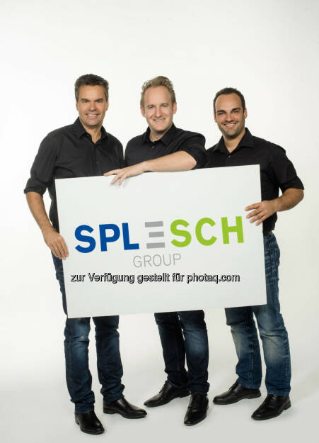 Didi Tunkel (Splashline GF und Neo-Splesch Group Inhaber), Thomas Kenyeri (Kesch GF und Neo-Splesch Group Inhaber), Lukas Schütz (Kesch GF und Neo-Splesch Group Inhaber) : Splashline & Kesch Unternehmen in neuer Holding gebündelt: Splesch Group startet durch : Fotocredit: Splesch Group / Wilke, © Aussendung (14.10.2015) 