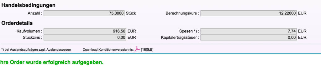 Tag 84: Kauf 75 Knock-Out P/DAX EUR 12.179,1985 31.12.2099 zu 12,22 , weil Position von Tag 68 ausgeknockt wurde
 (02.11.2015) 