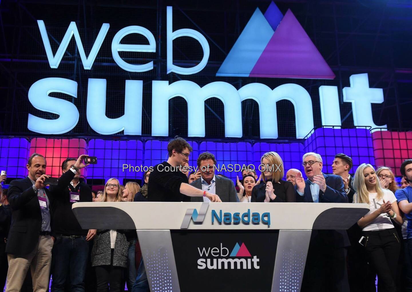 Web Summit rang the Nasdaq Closing Bell live from Dublin!  Source: http://facebook.com/NASDAQ