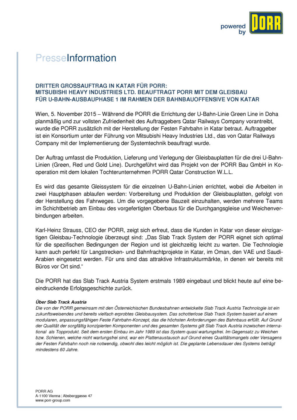 Porr mit drittem Grossauftrag in Katar, Seite 1/2, komplettes Dokument unter http://boerse-social.com/static/uploads/file_447_porr_mit_drittem_grossauftrag_in_katar.pdf