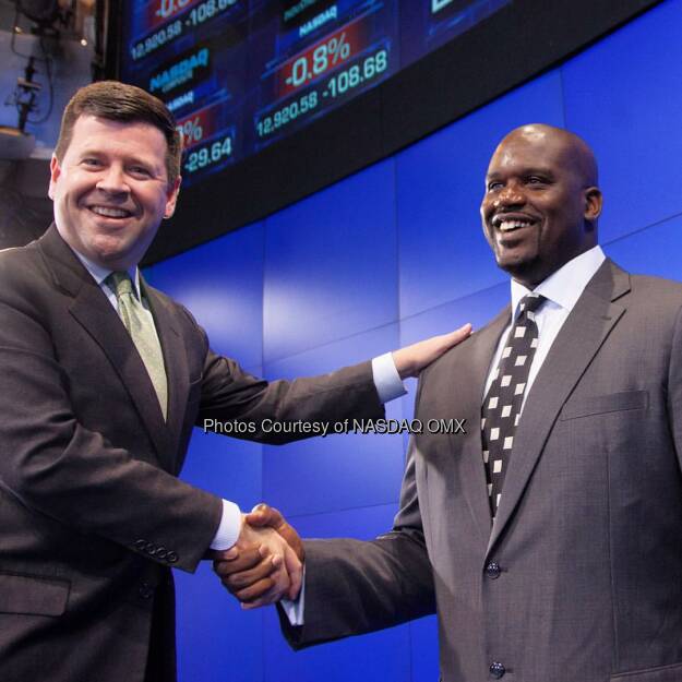 In celebration of @BobMccooey's Birthday here is a #TBT to the time he met @Shaq at @Nasdaq!  #HappyBirthday #throwback #throwbackthursday  Source: http://facebook.com/NASDAQ (06.11.2015) 