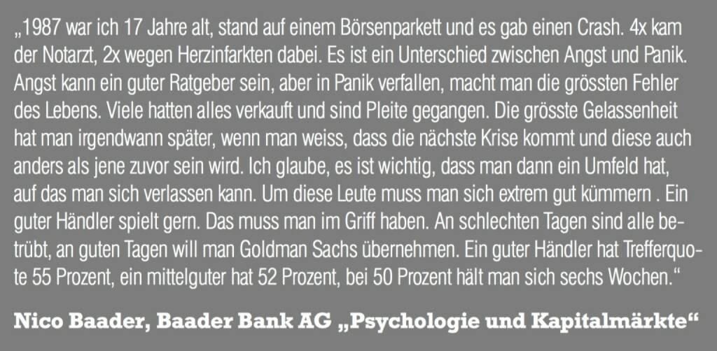 Nico Baader, Baader Bank AG „Psychologie und Kapitalmärkte“ (06.11.2015) 