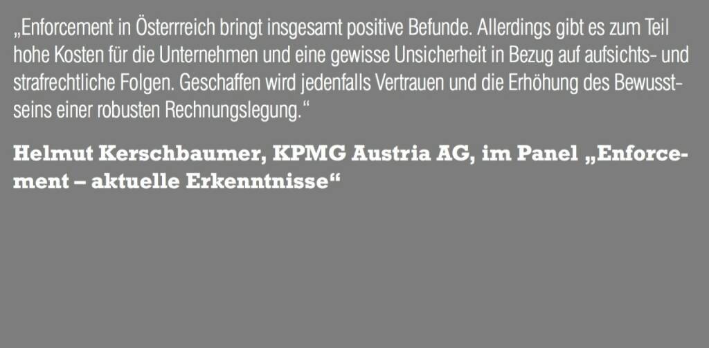 Helmut Kerschbaumer, KPMG Austria AG, im Panel „Enforcement – aktuelle Erkenntnisse“ (06.11.2015) 