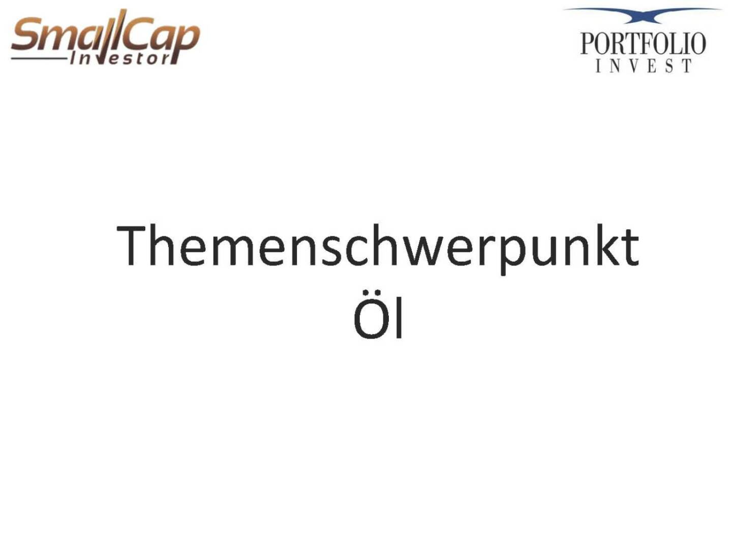 Themenschwerpunkt Öl