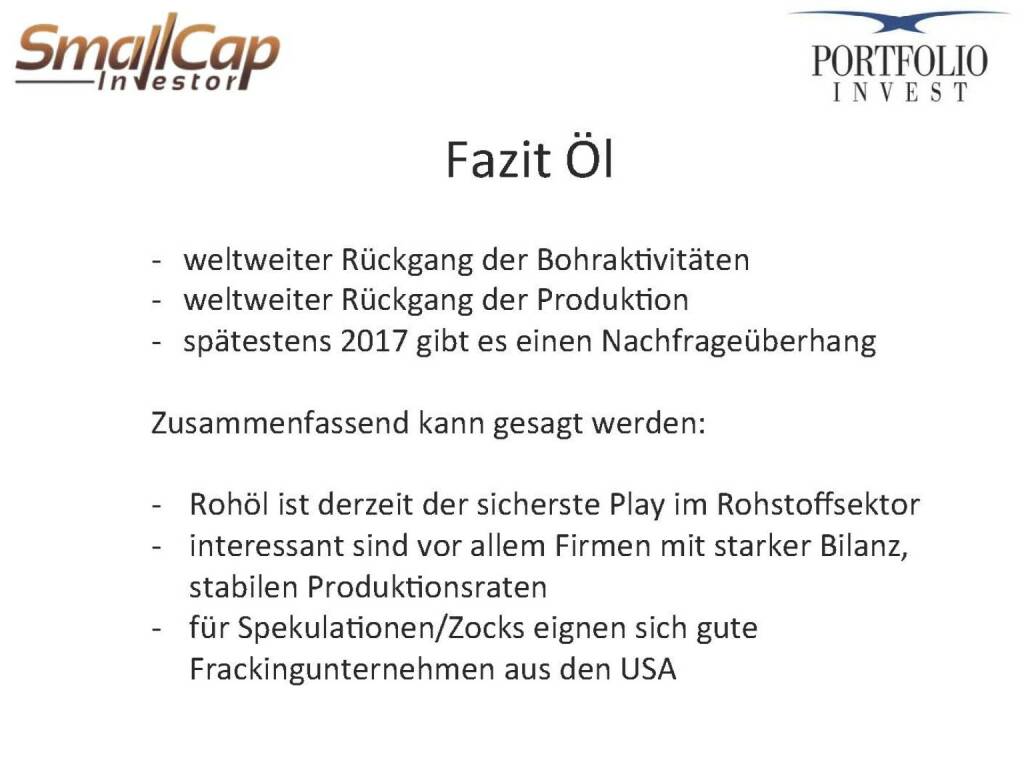 Fazit Öl (12.11.2015) 