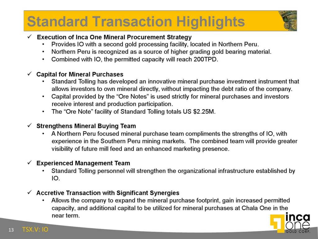 Standard Transaction Highlights (12.11.2015) 