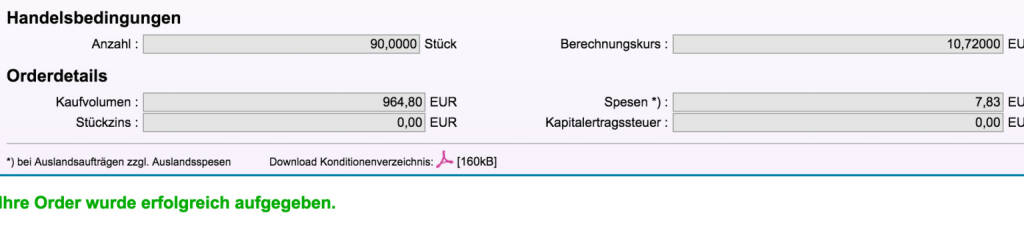 Tag 95: Kauf 90 Goldcorp. für 100/100 (17.11.2015) 