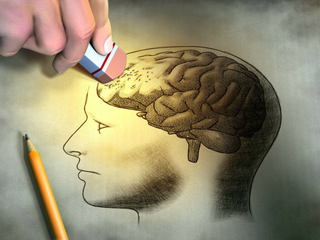 Gedächtnis, Hirn, radieren, löschen http://www.shutterstock.com/de/pic-101520898/stock-photo-someone-is-erasing-a-drawing-of-the-human-brain-conceptual-image-relating-to-dementia-and-memory.html, © www.shutterstock.com (22.11.2015) 