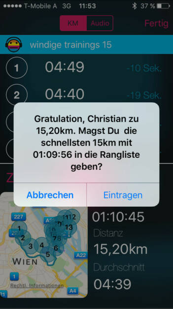 Gute 15k mit http://www.runplugged.com/app (22.11.2015) 