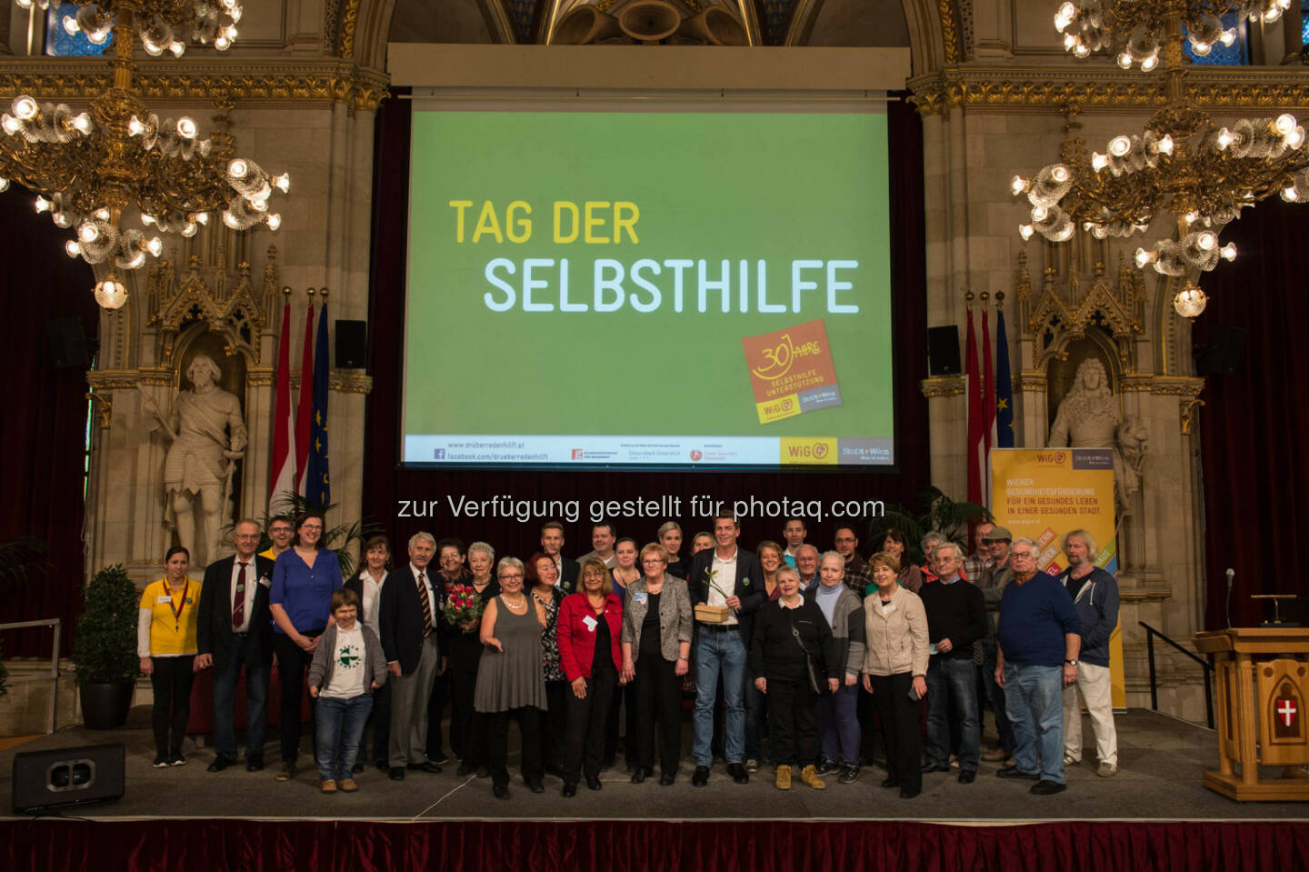 Selbsthilfe stellt sich vor : Tag der Selbsthilfe im Wiener Rathaus bot Information und Austausch : Über 80 Selbsthilfegruppen feierten im Wiener Rathaus beim Tag der Selbsthilfe auch das Jubiläum 30 Jahre Selbsthilfe-Unterstützung in Wien : Fotocredit: Wiener Gesundheitsförderung/Rinkhy