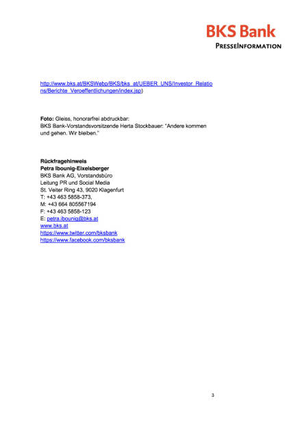 BKS Bank-Ergebnisse 3. Quartal 2015, Seite 3/3, komplettes Dokument unter http://boerse-social.com/static/uploads/file_499_bks_bank-ergebnisse_3_quartal_2015.pdf (27.11.2015) 